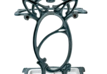 Art Nouveau Enameled Iron Umbrella Stand, 1900s